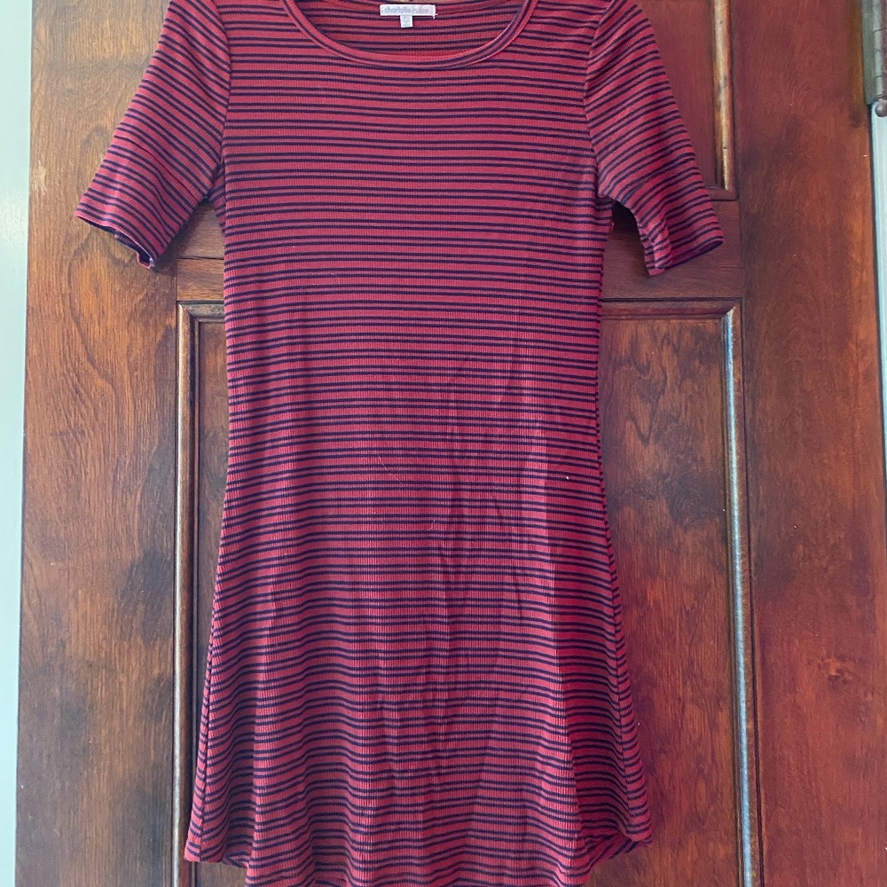Red and Navy Dress